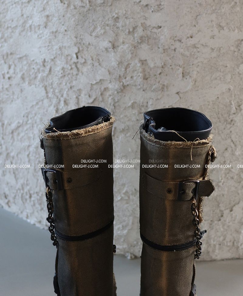 1:1 Custom Order Vintage Warm Cowhide Boots