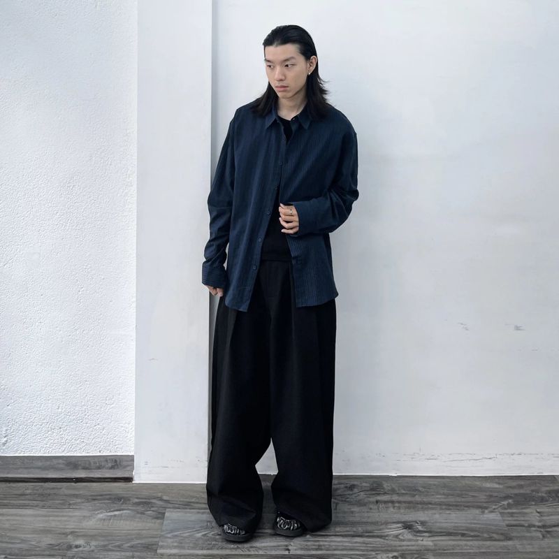 ツインプリーツドレープドトラウザーズ