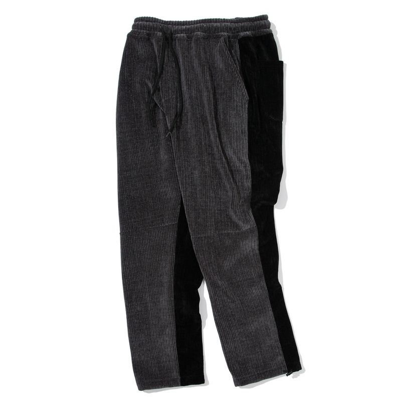KRUCHI(クルチ)の「VELOUR CORDUROY TWO TONE PANTS (CHARCOAL BLACK)(Pants)」