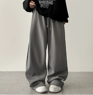 Enz Side Track Line Wide Pants