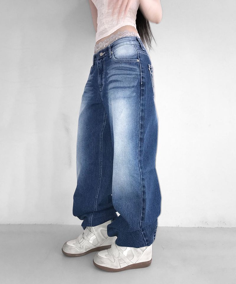 ポニーリボンデニムパンツ
