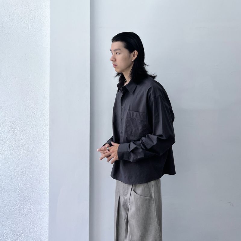 Charcoal Clean Pocket Shirt