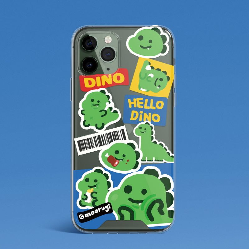 moorugi(モールジ)の「Dino sticker Jellyhard Case(Smartphone Accessories)」