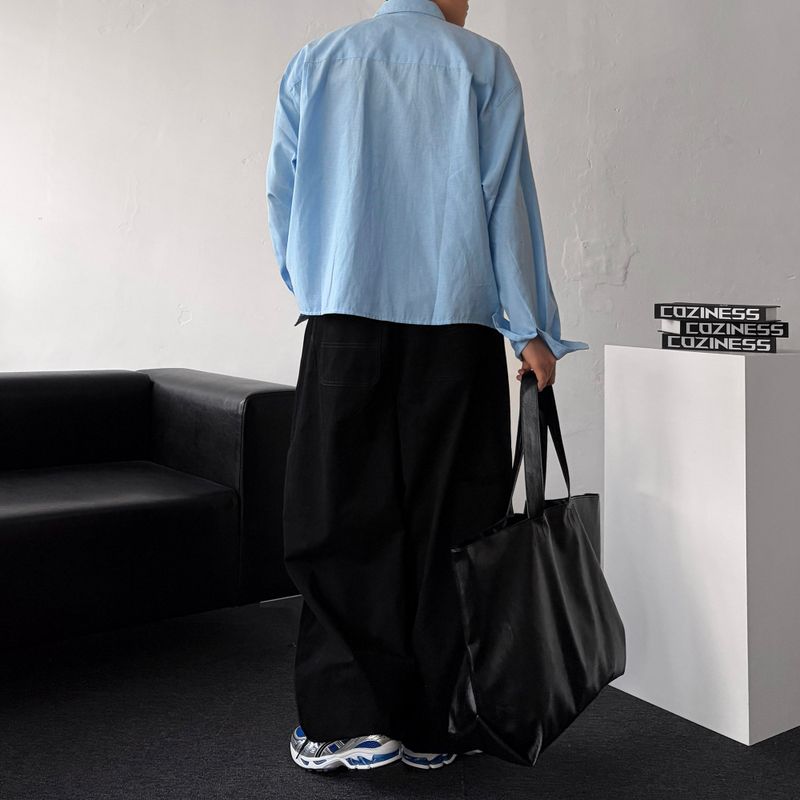Travel Leather Line Big Shoulder Bag