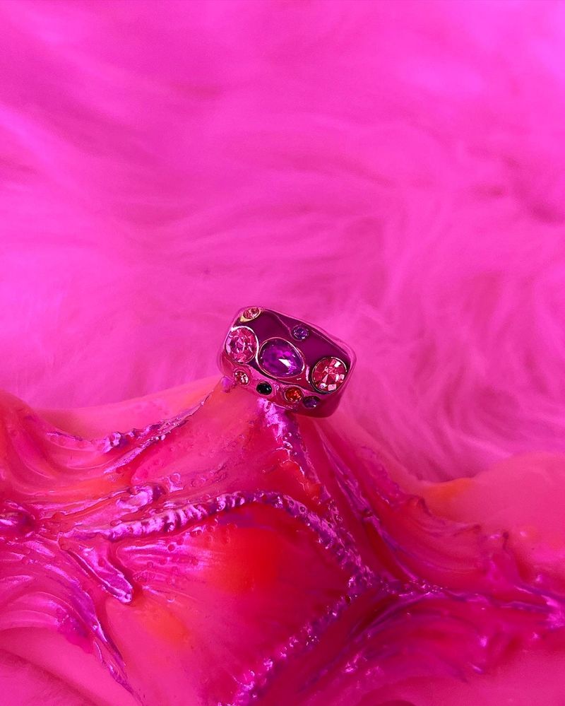 [aespa/Nmixx/Wooah/TNX] Silver gemstone ring_2