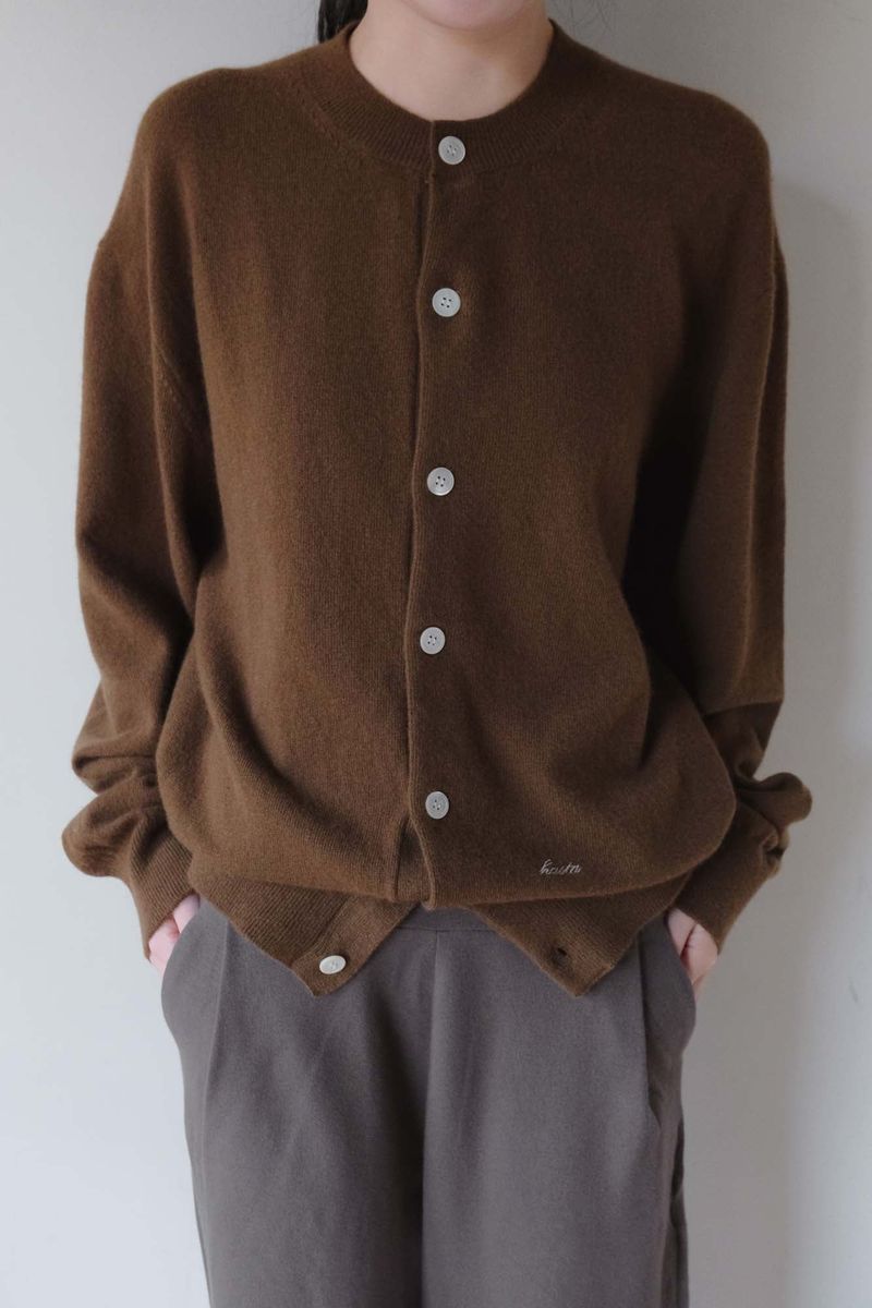 Cash Blend Knit Cardigan (Olive)
