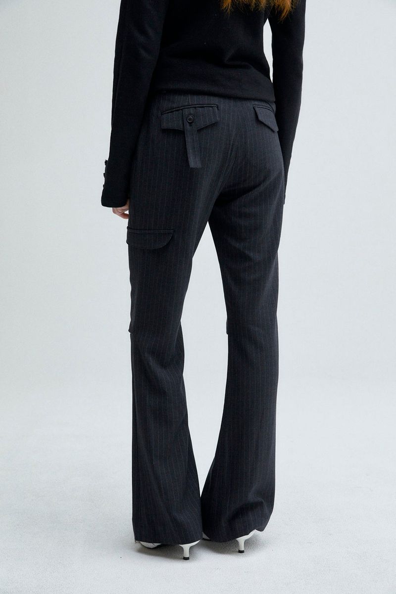 STRIPE BOOTS CUT PANTS