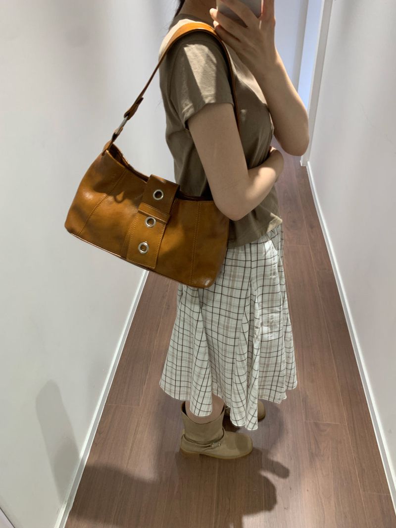 Wire Eyelet Hobo Bag (4color)