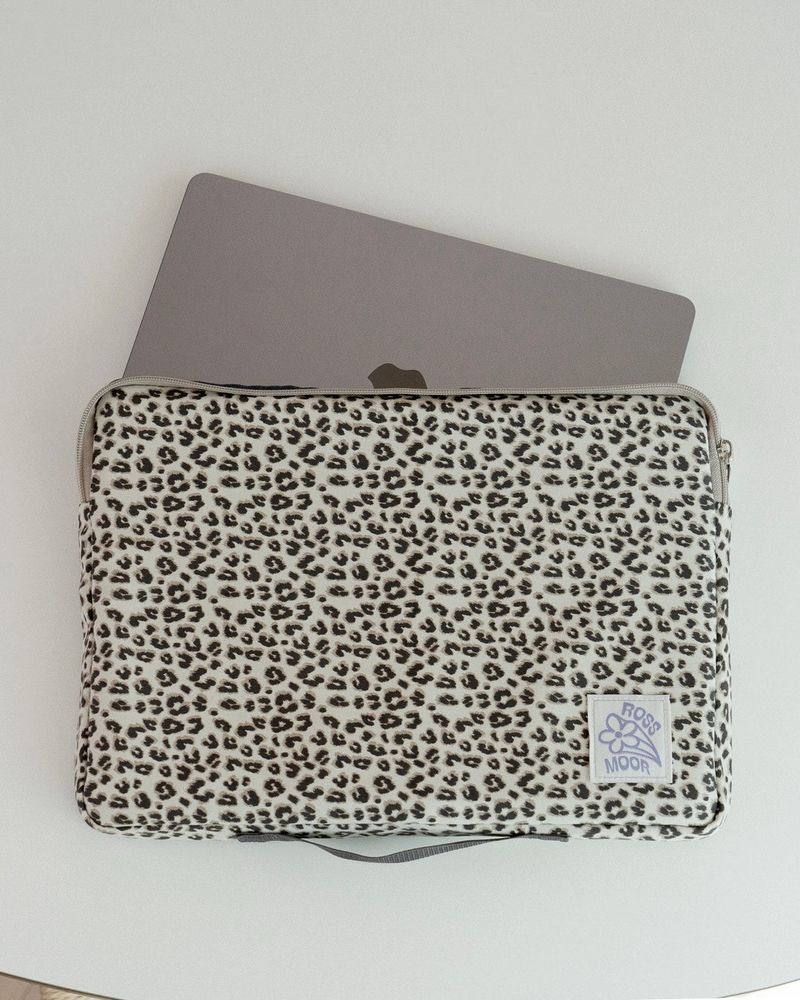 Leopard laptop pouch _ 13-14inch