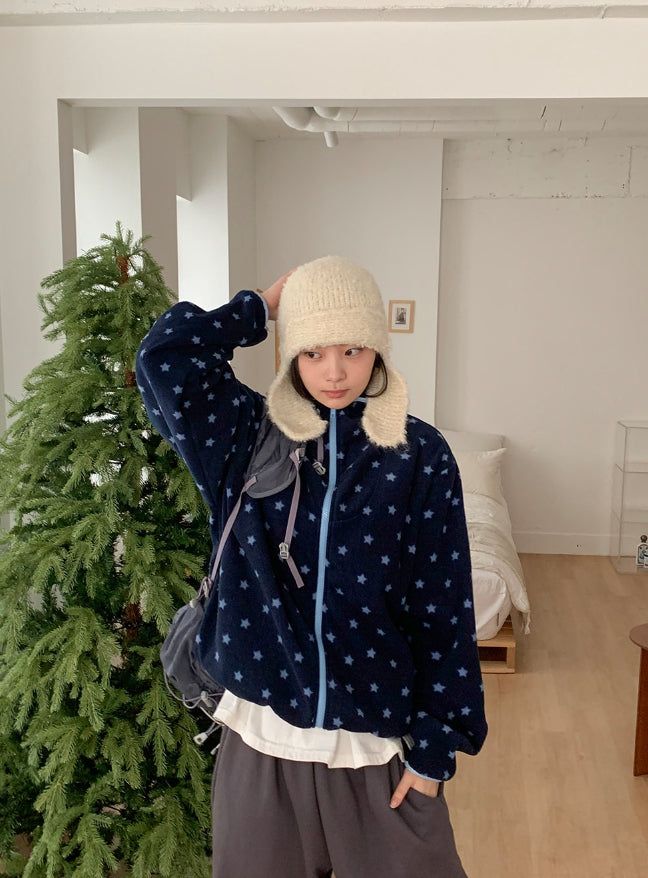 BAON（バオン）の「Deol Color Matching Printing Fleece Hood Zip-Up Jumper（Jackets/Outerwear）」