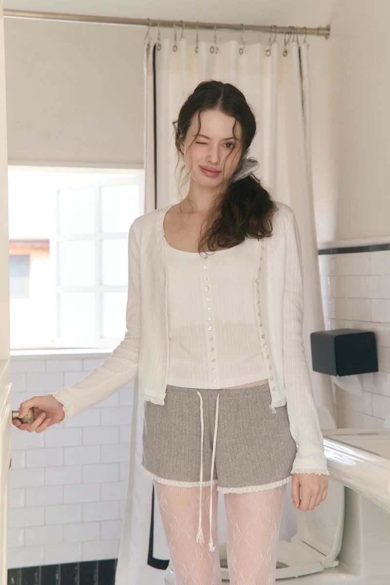 Sweet Dreams Lace Shorts (Gray)
