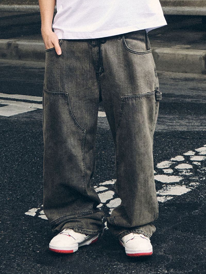 WORK WIDEFIT DENIM PANTS BLACK