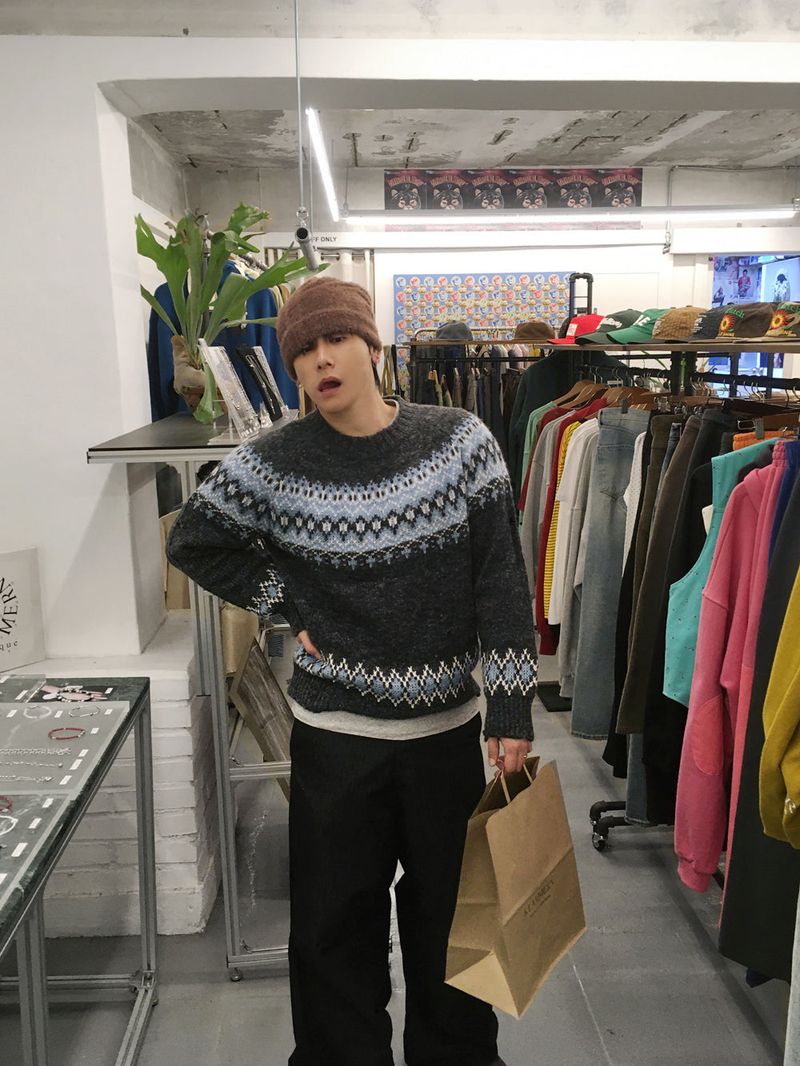 No.1522 damage D nordic KNIT (4color)
