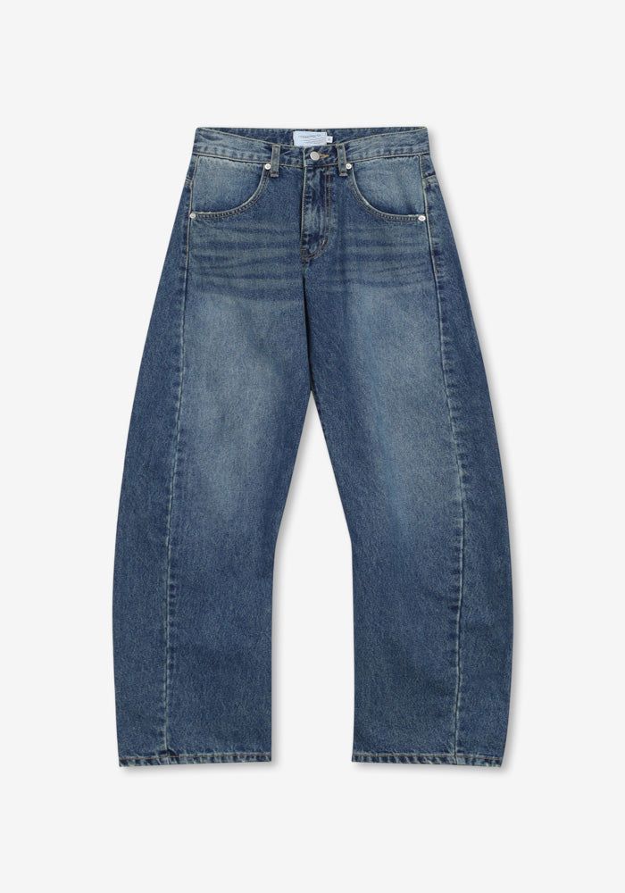 MA DAY Straight Curved Denim Pants