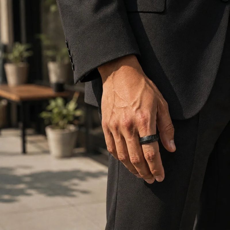FADE MEET（フェードミート）の「Obsidian Pattern Ring（Accessories）」
