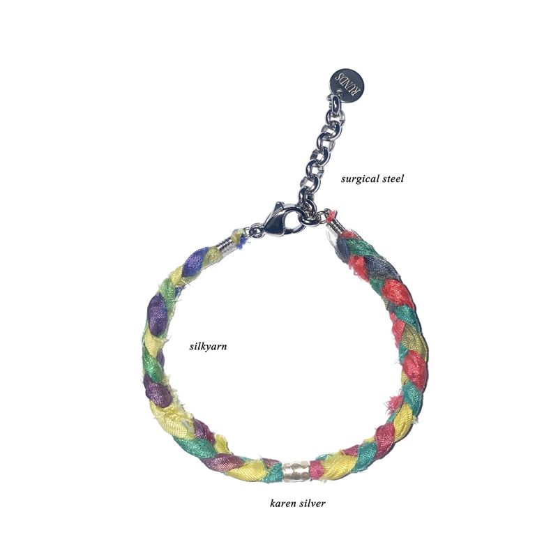 silkyarn karen silver bracelet