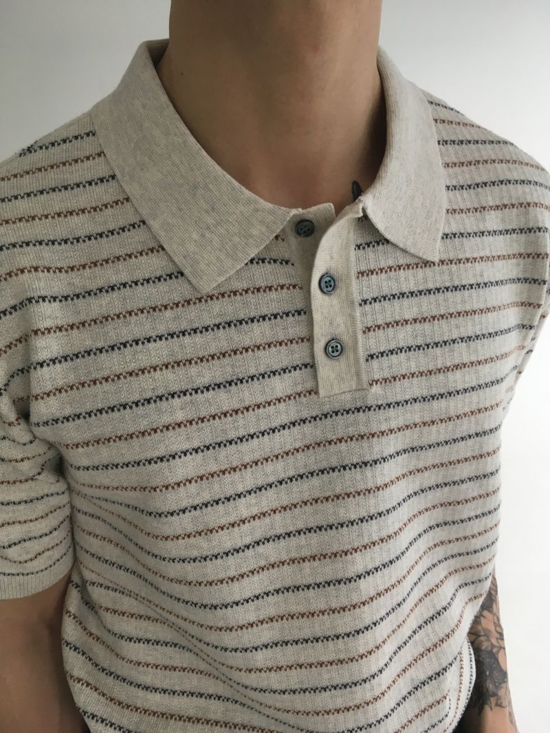 trico collar short sleeve(oatmeal)