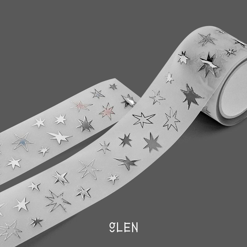 ピースオブスターPETキスカットテープ (Silver Foil)