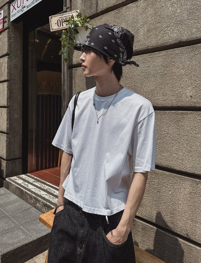フルーヴベーシッククロップショートスリーブTシャツ
