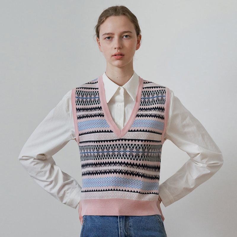 Indie jacquard vest
