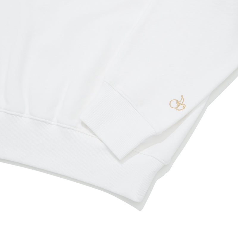 BIG CHERRY APPLIQUE SWEATSHIRT [IVORY]