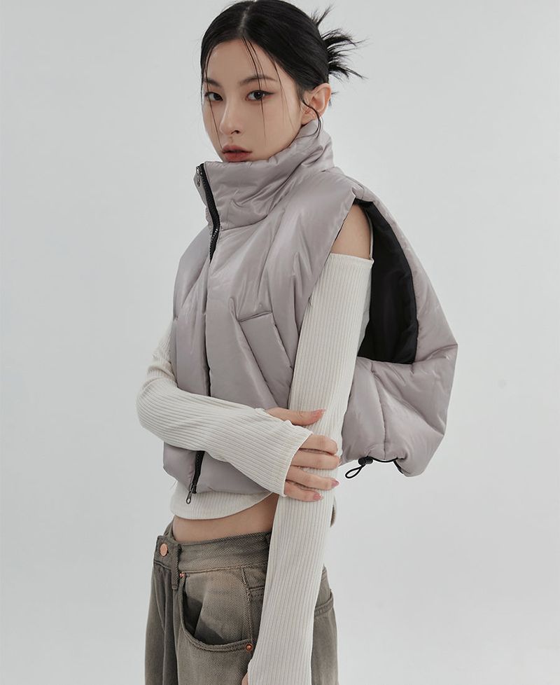 (UNISEX)グルークロップベストダウン