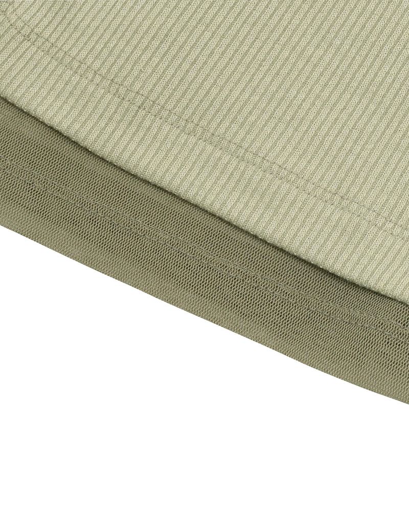 In&Out Knitted Top _  OLIVE GREEN