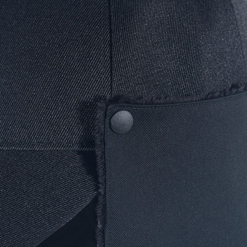 EAR FLAP BALL CAP BLACK / VELBOA FLAP