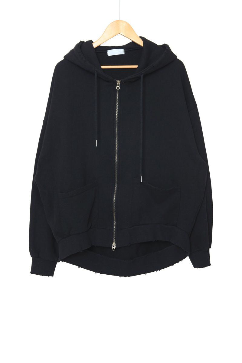 junk two-way zip-up hoodie
