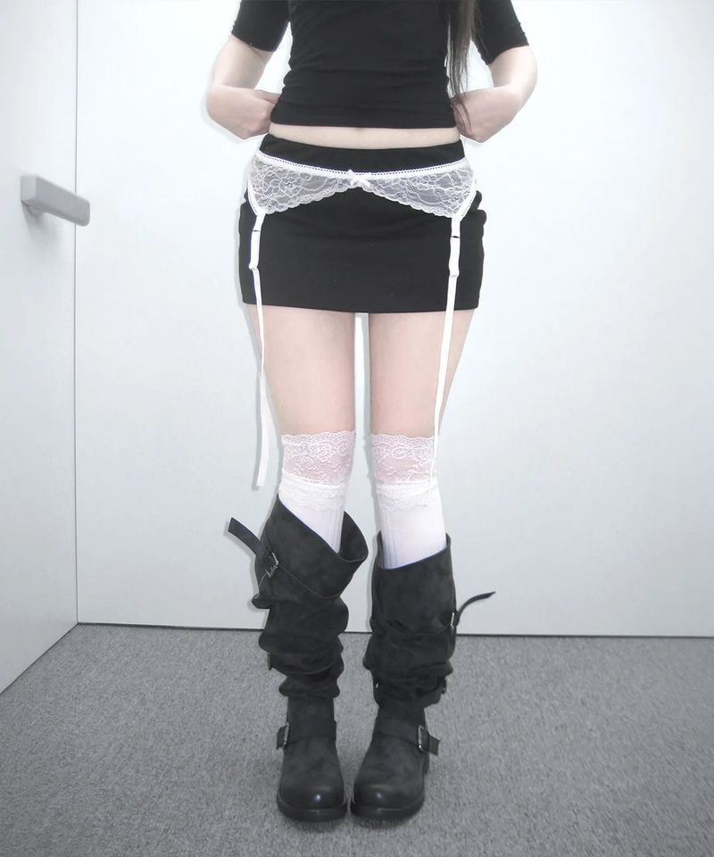 lacey garter mini sk (4colors)