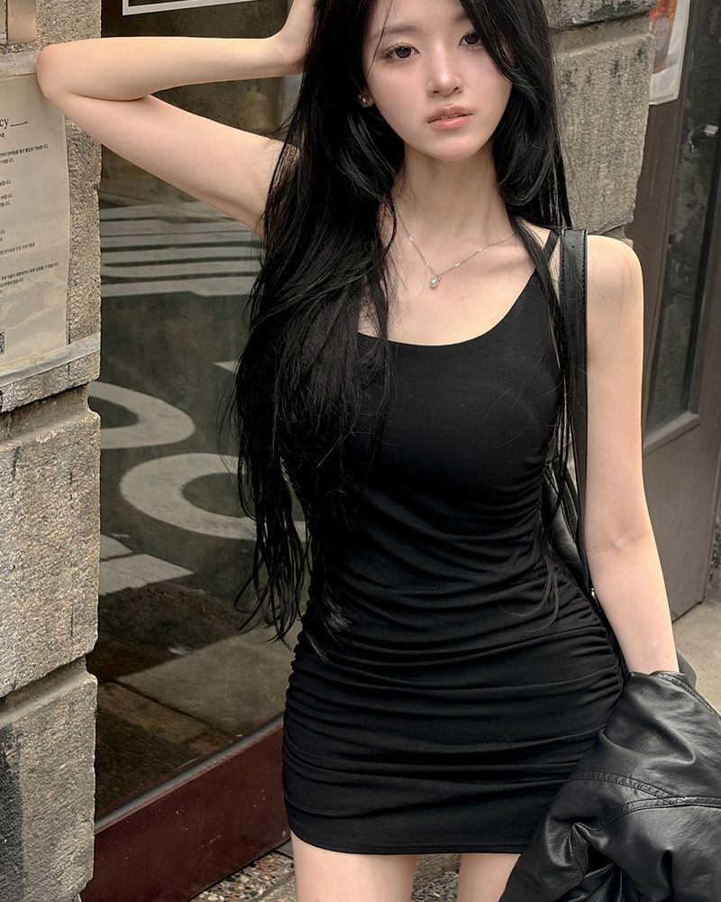 Seollin shirred mini dress