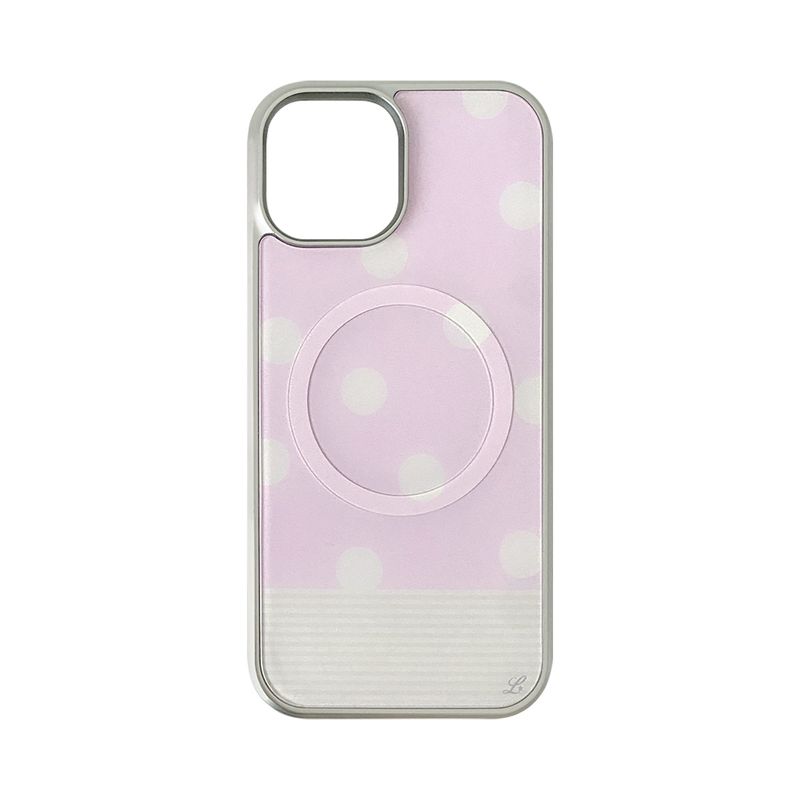 LOVD（ラブド）の「[MADE] [+MagSafe] ベリードットスマホケース ピンク (グラスシルバーバンパー)（スマホグッズ/小物）」