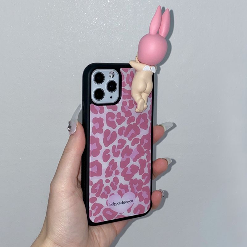 [MADE] Leopard Pink Glass Bumper iPhone Case
