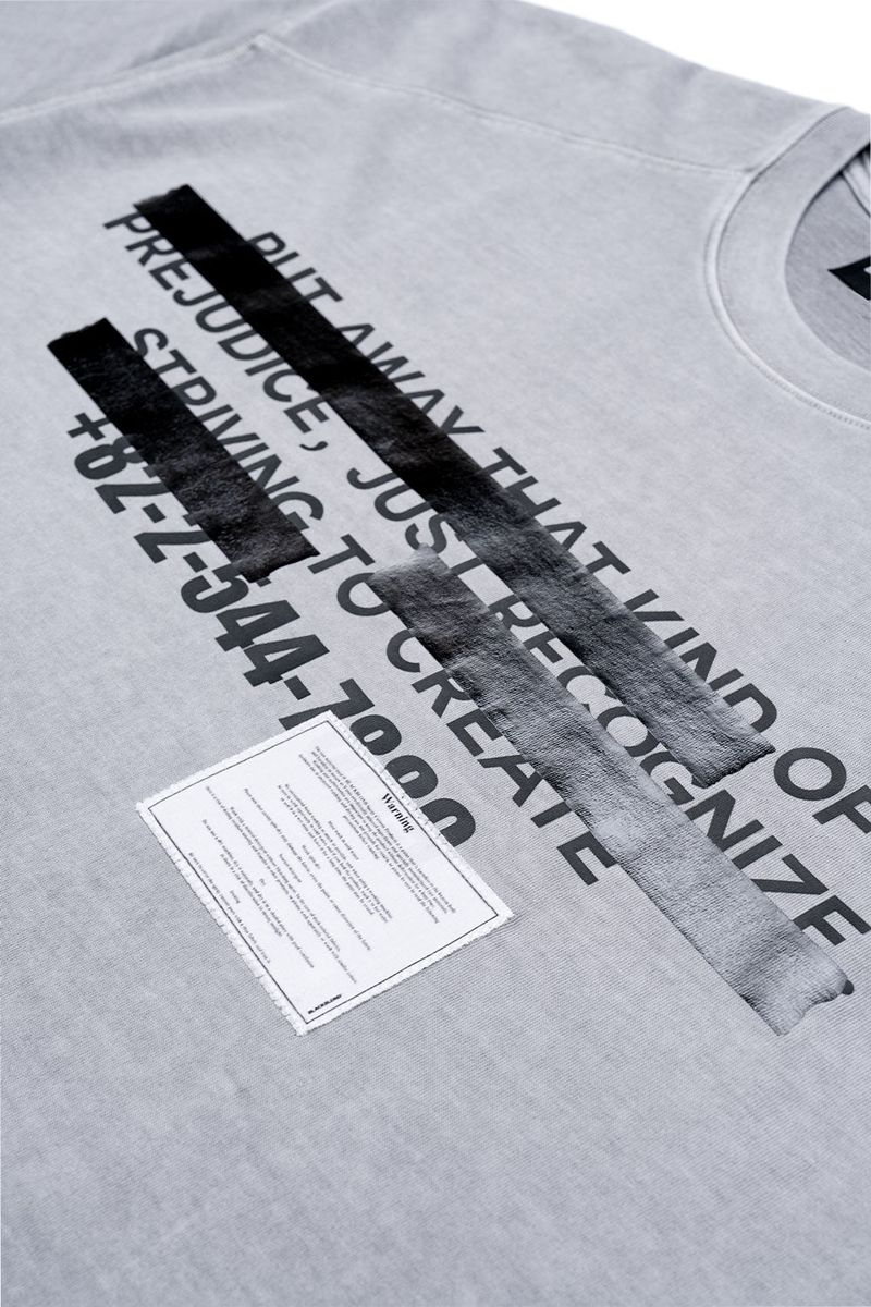 BBD Hidden Slogan Pigment T-Shirt (Gray)