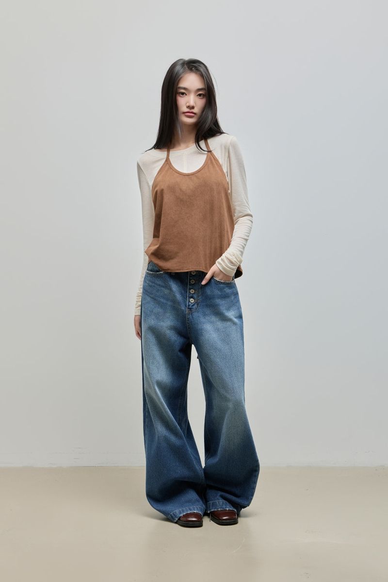 Tencel Long Sleeve Tee_Ivory