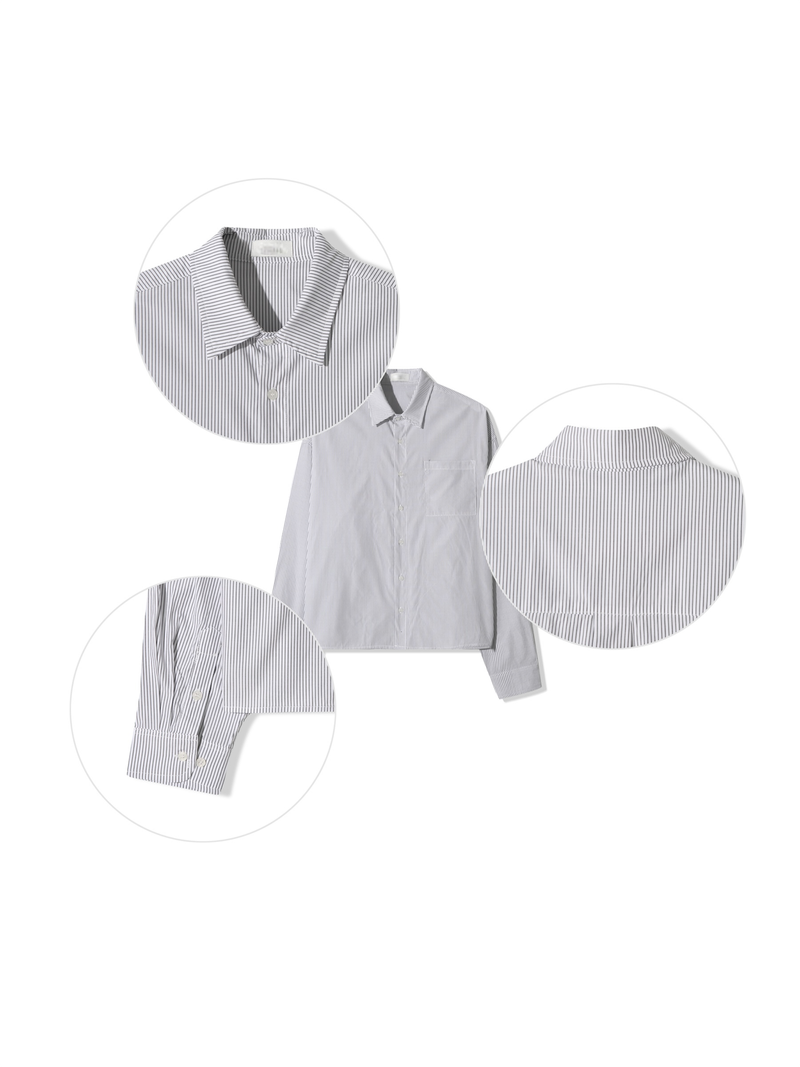 Koa Stripe Crop Shirt (3 Colors)