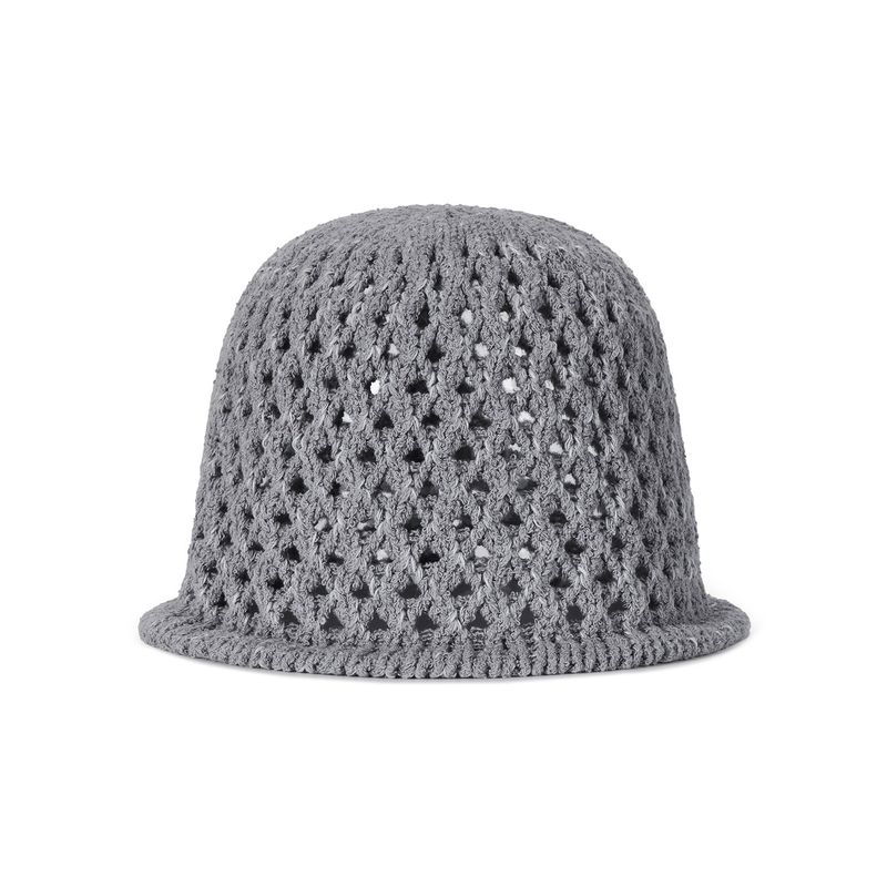 VZ Long Label Punching Knit Bucket Hat / Gray