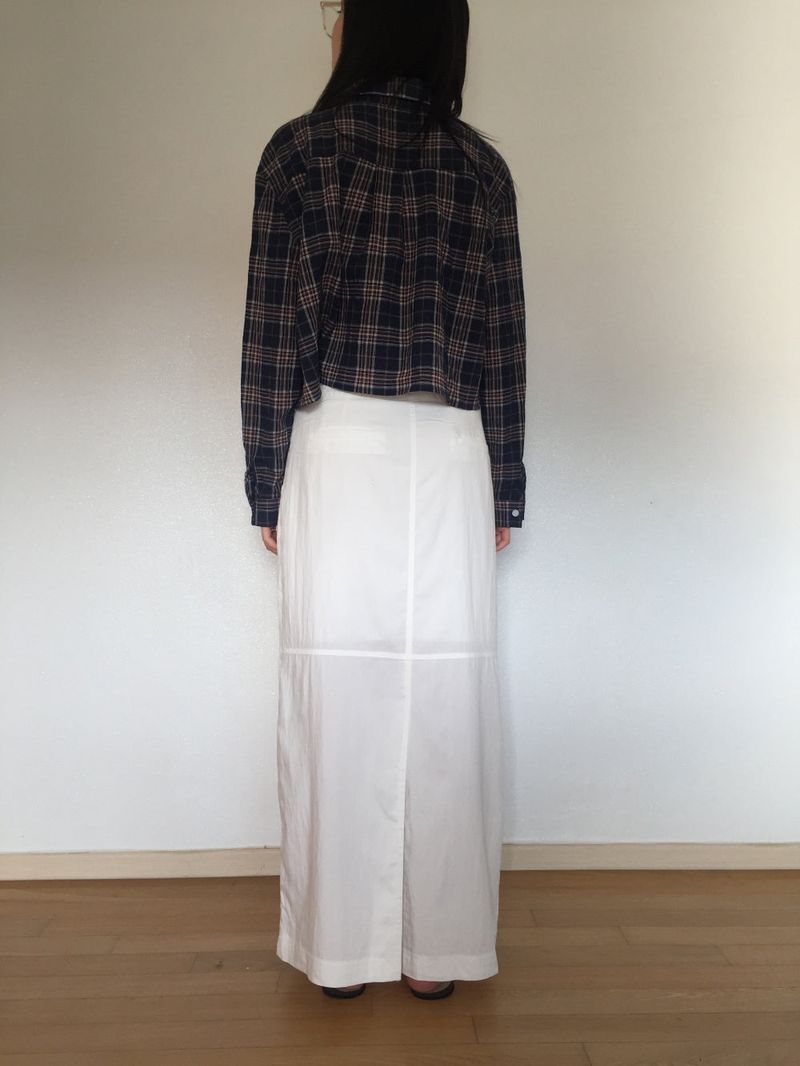 Check crop shirt (2 colors)