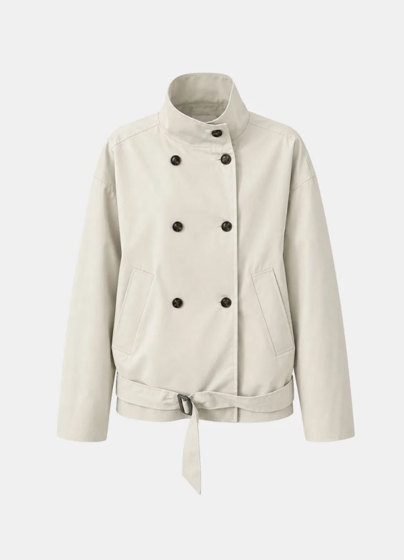 Adele Double-breasted Trench Short Jacket
