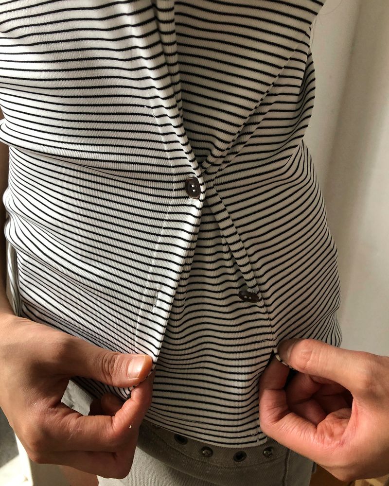 Shoto Wrap Button Short-Sleeve T-Shirt