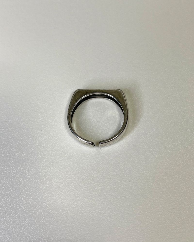 smile lettering ring (925silver)