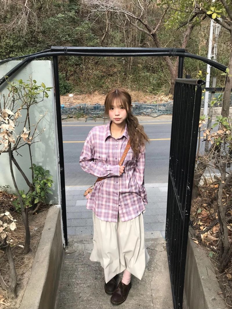 hina daily check shirts