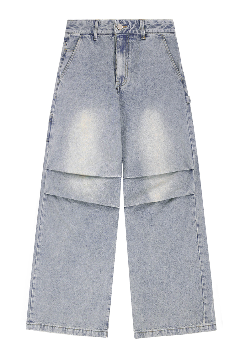 Parachute Washing Wide Denim Pants