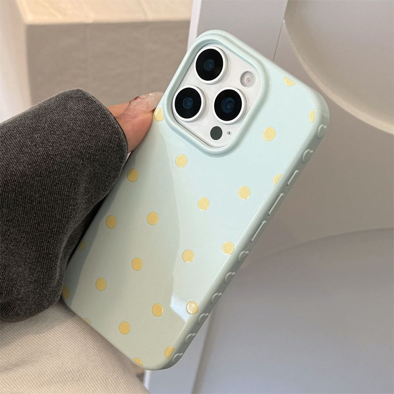 Pastel Tone Dot Pattern Jelly iPhone Case