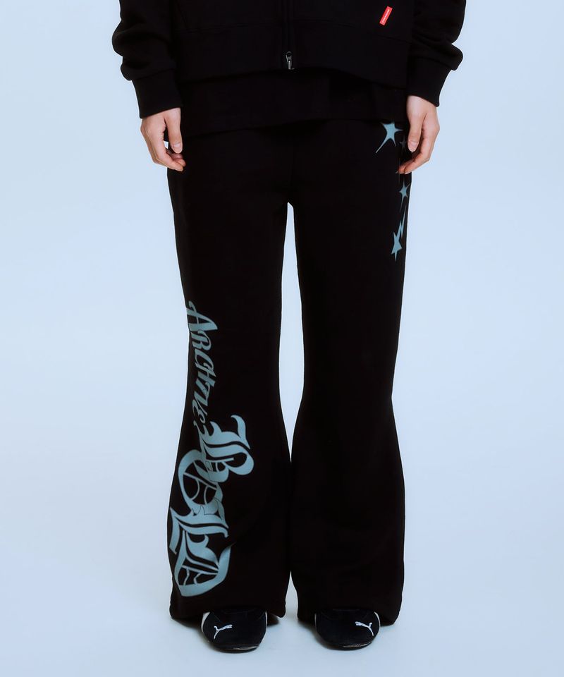 ARCHIVE BOLD（アーカイブボールド）の「STARDUST FLARE SWEAT PANTS (BLACK)（Pants）」