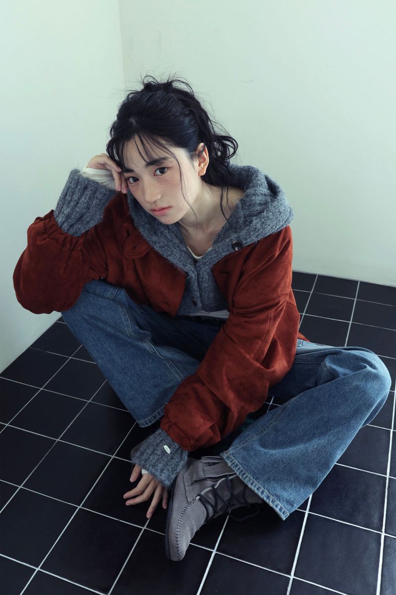 CINNAMON OVER FIT SUEDE JACKET