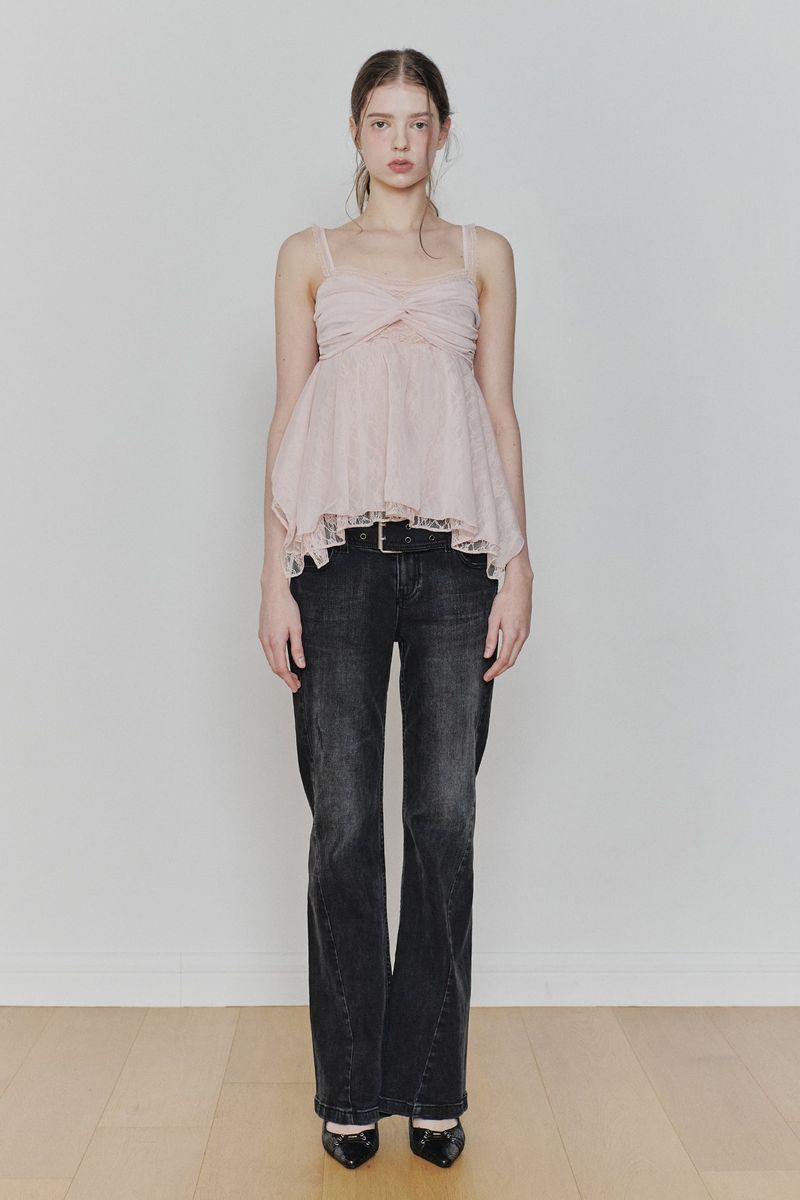 ROSE SHIRRING TOP pink