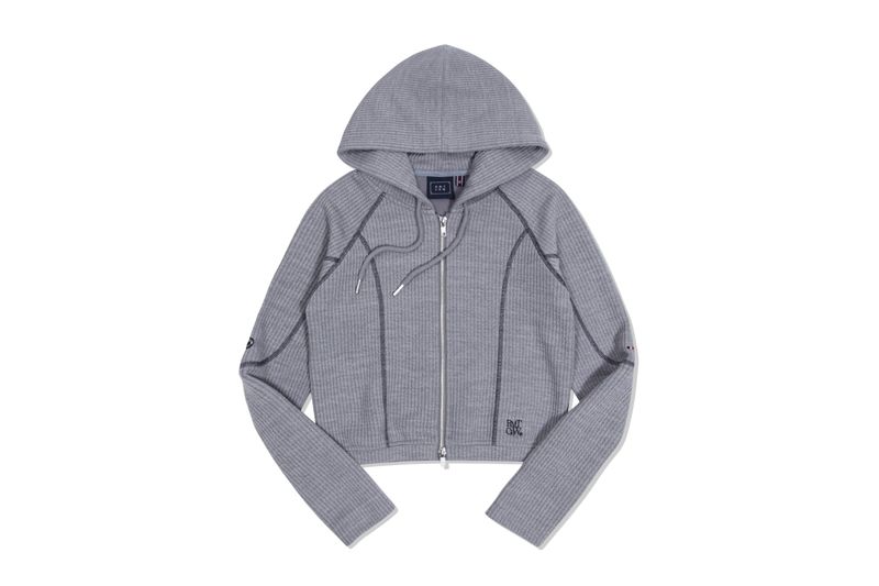 BIKER KNIT HOOD ZIP UP