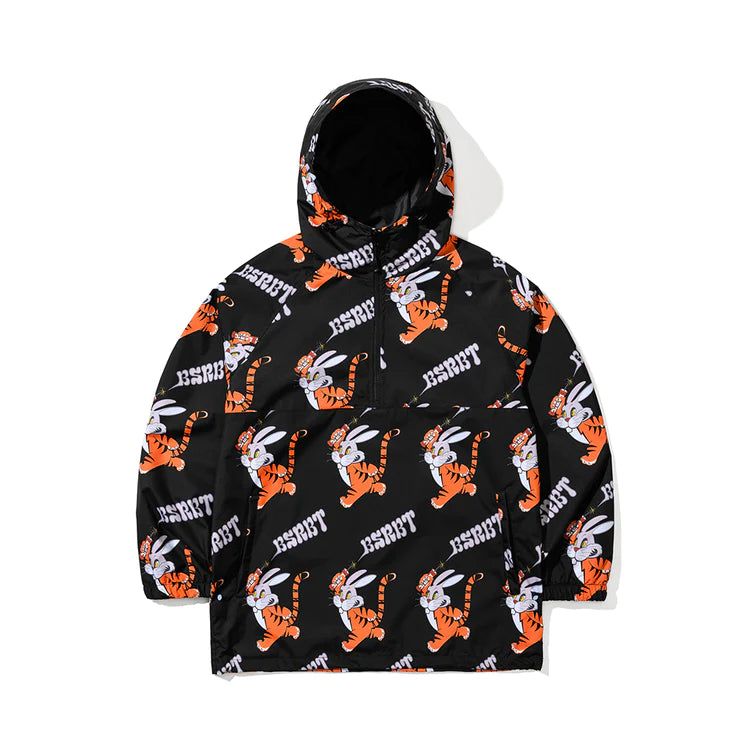 TIGER RABBIT HOODED ANORAK JACKET