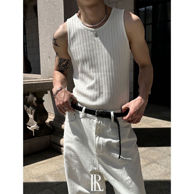 LAURANT（ロラン）の「[S/S] High ribbed logo sleeveless(6color)（Tops）」